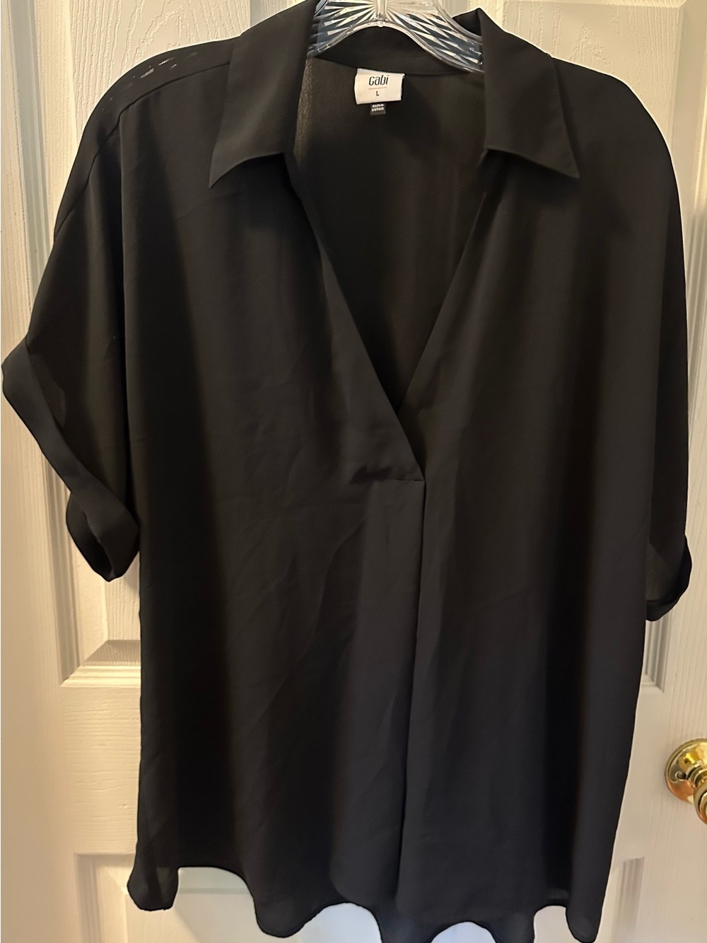CAbi Replay Black Blouse L